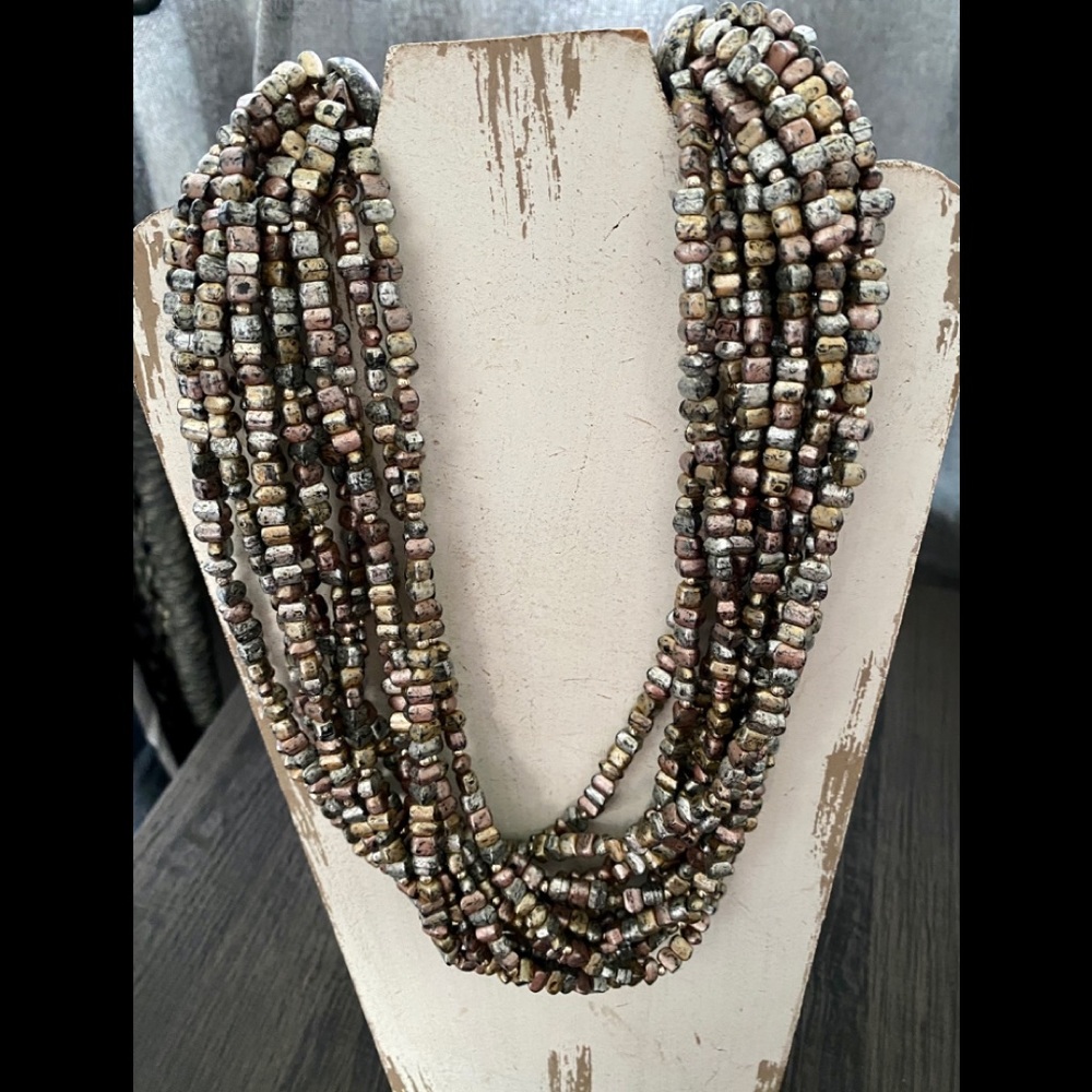 Vintage 12 Strand Bead Necklace